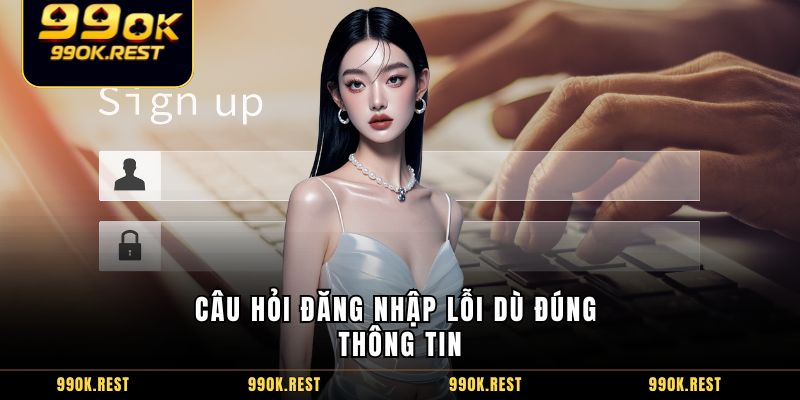 Câu hỏi đăng nhập lỗi dù đúng thông tin
