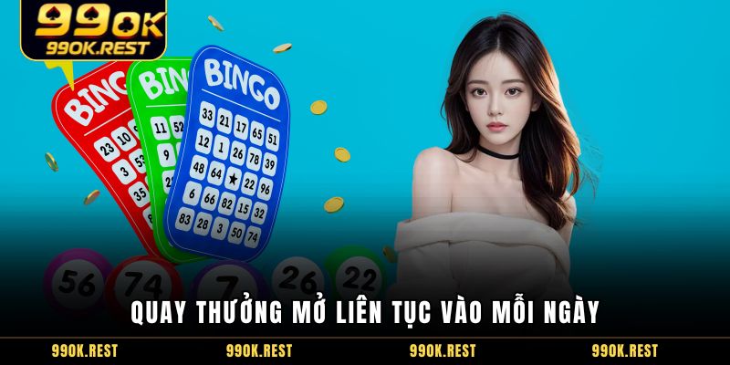 Quay thưởng mở liên tục vào mỗi ngày